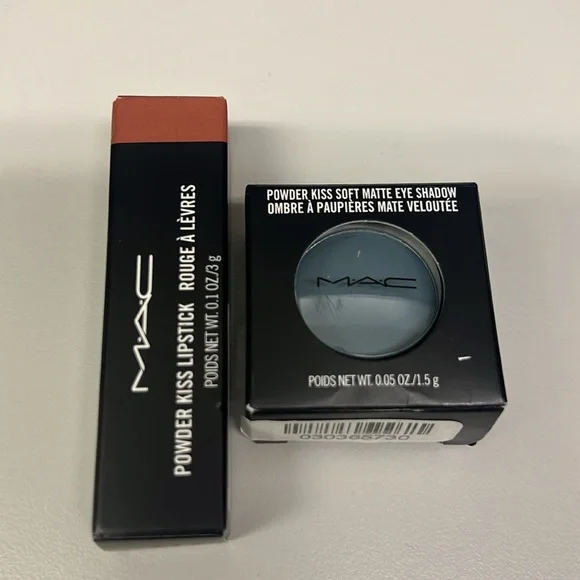 NEW MAC cosmetics Powder Kiss Good Jeans Eyeshadow & Devoted to Chili Lipstick - Picture 2 of 2